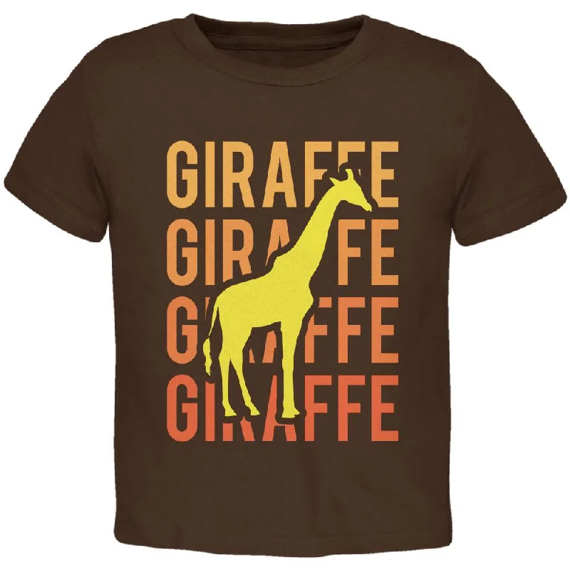 Giraffe Stacked Repeat Toddler T Shirt