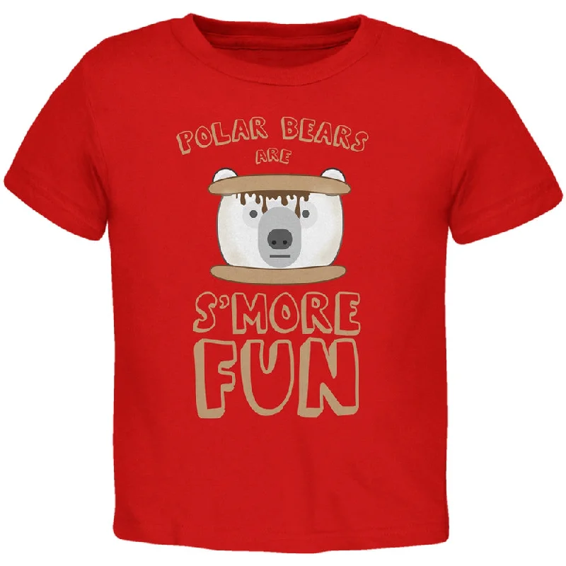 Polar Bear Are S'More Fun Red Toddler T-Shirt