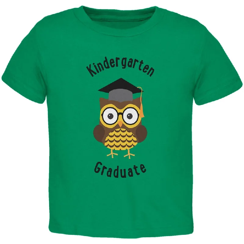 Graduation - Kindergarten Graduate Owl Kelly Green Toddler T-Shirt