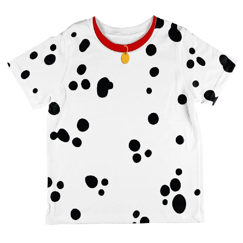 Dog Dalmatian Costume Red Collar All Over Toddler T Shirt