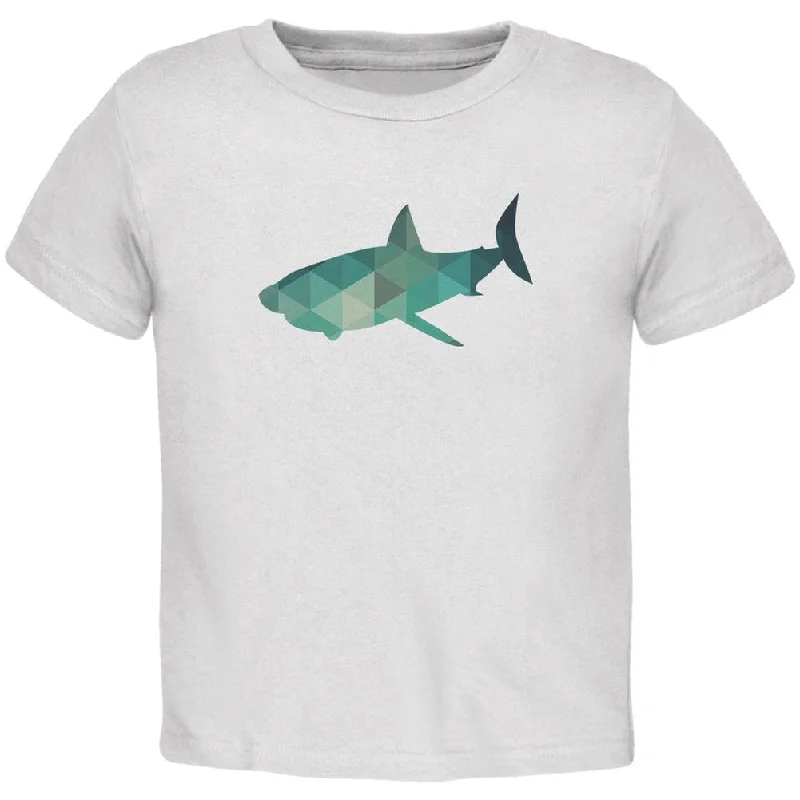 Shark Geometric White Toddler T-Shirt