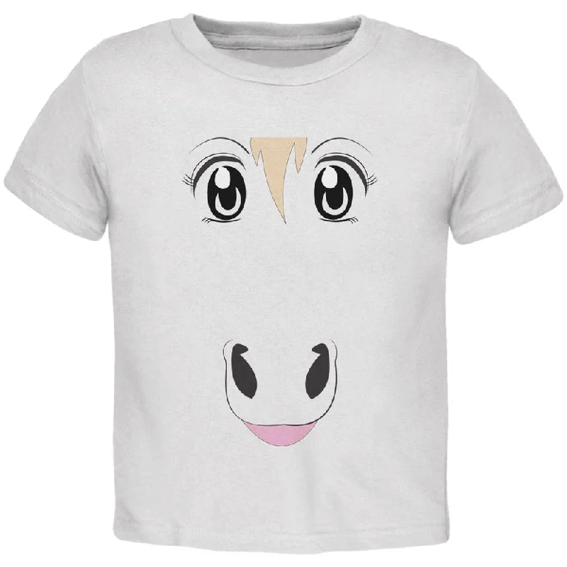 Anime Horse Face Uma White Toddler T-Shirt