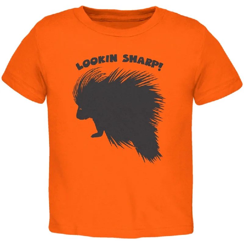 Porcupine Lookin Sharp Orange Toddler T-Shirt