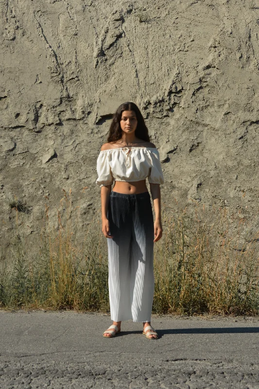 OMBRE PLEATED WIDE LEG PANT