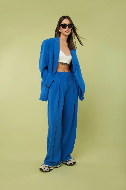 WIDE LEG PANT WITH FRONT PLEAT