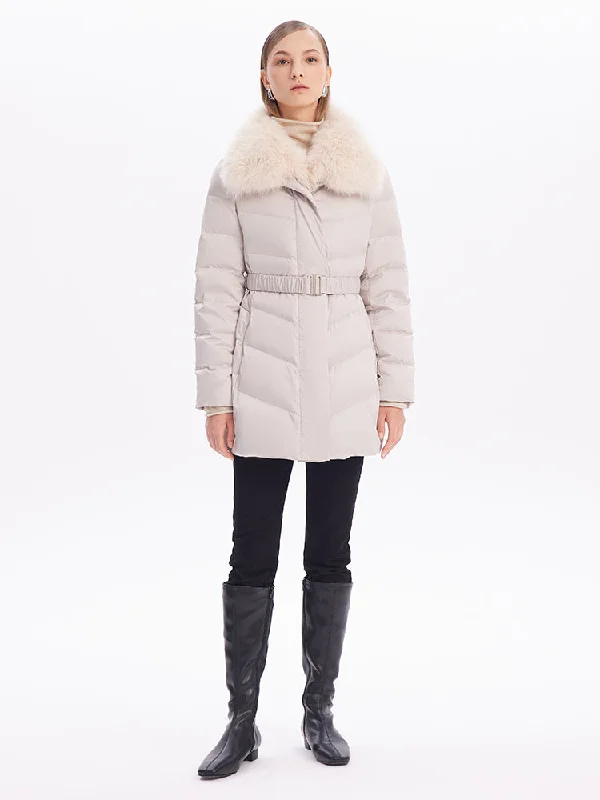 Fox Fur Collar Goose Down Garment