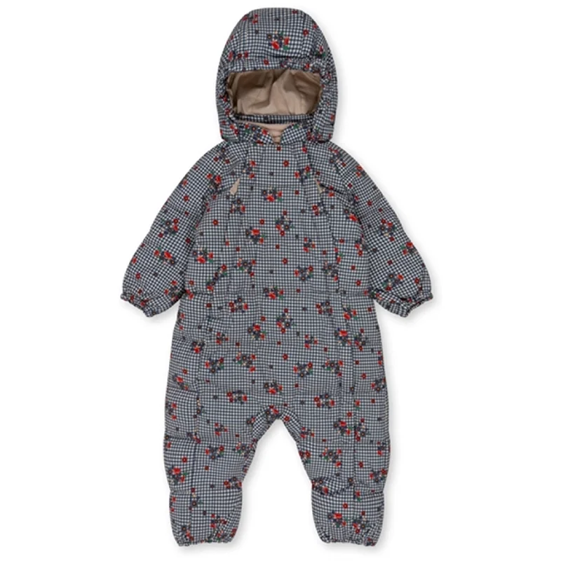 Konges Sløjd Blossom Check Baby Down Onesie