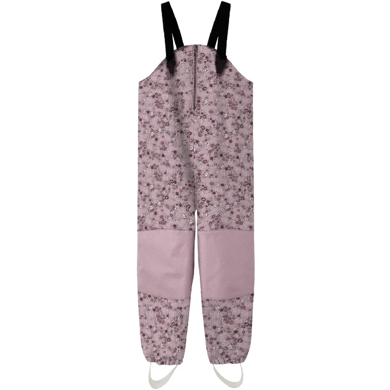 Name It Mauve Shadows Alfa08 Softshell Bib Pants Flower