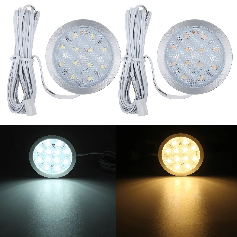 6Pcs 12V LED Spot Light Interior Lamp Downlight W/ Remote for VW T4 T5 RV Caravan