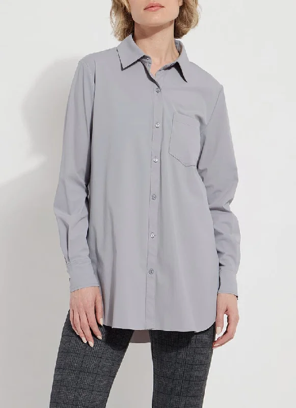 Schiffer Button Down- Shadow Gray