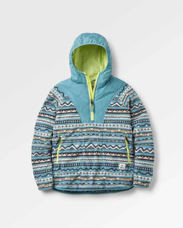 Juana Recycled Polar Hooded Fleece - Mountain Geo Arctic