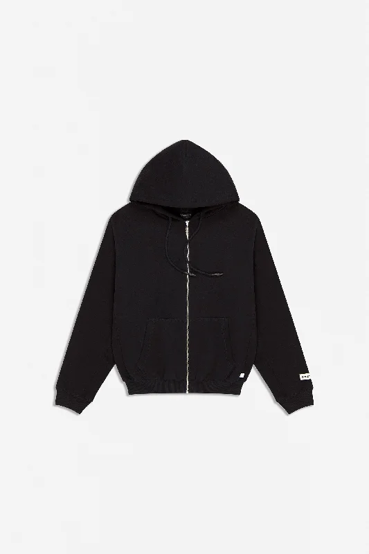 NOSTALGIA ZIP HOODY BLACK