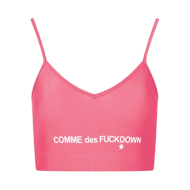 Comme Des Fuckdown Pink Polyester Top