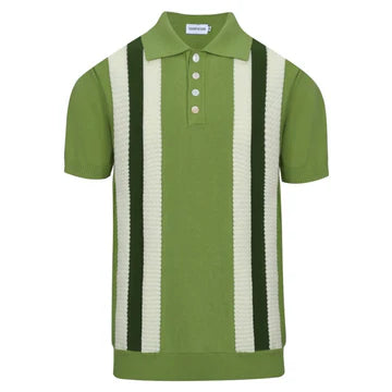 Fred Mod Knit Green Terry Stripe