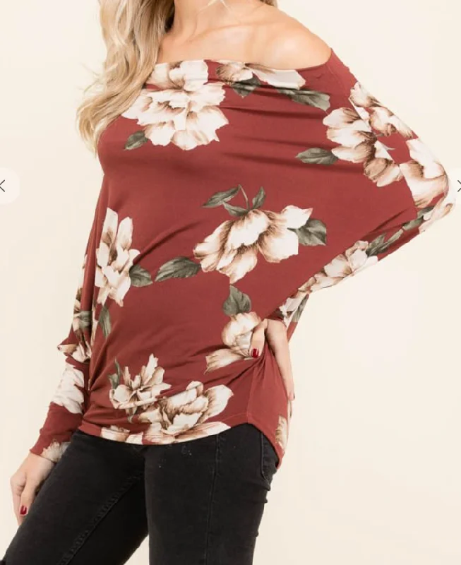 Knit Floral Multi-Way Top