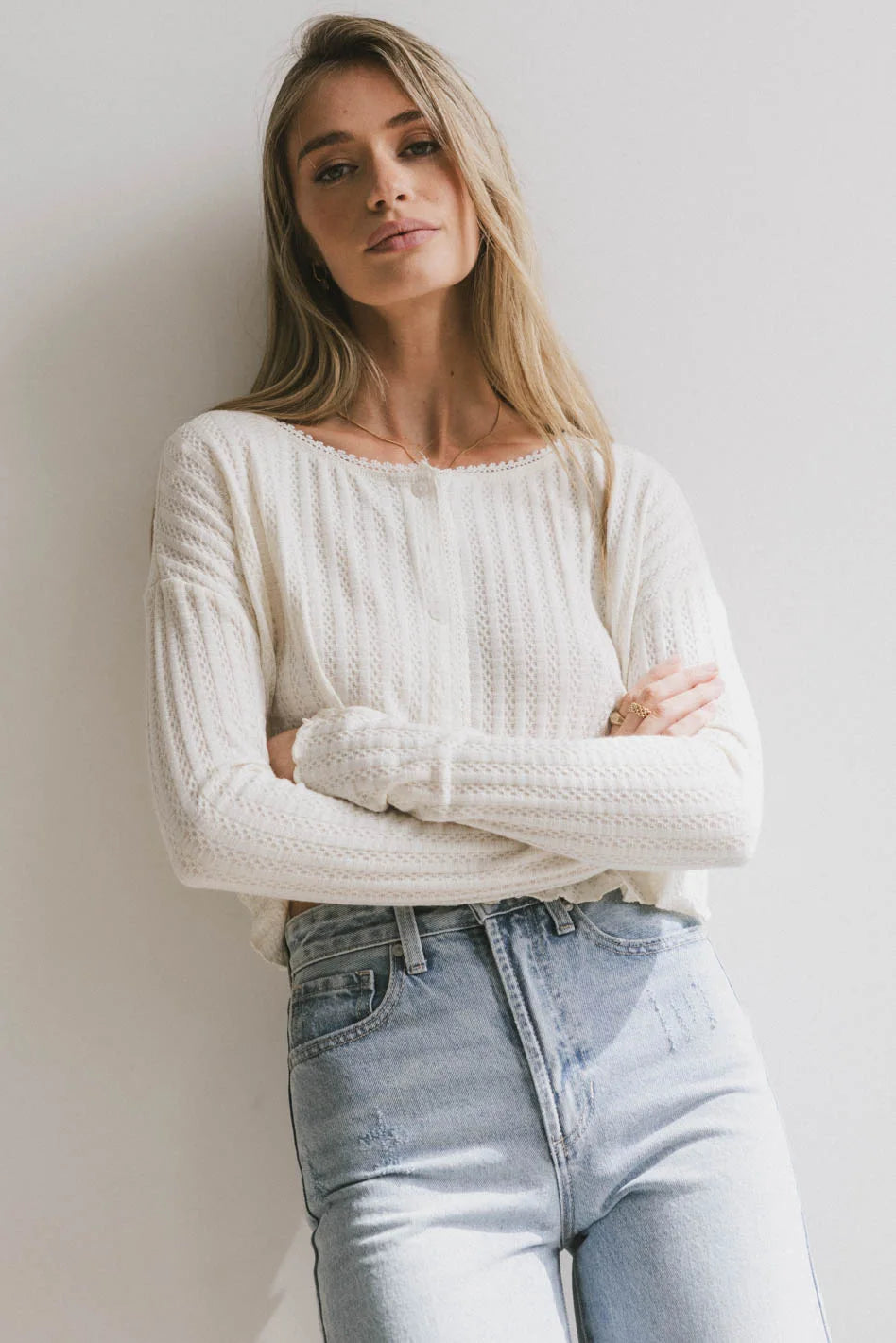 Marin Knit Top in Ivory