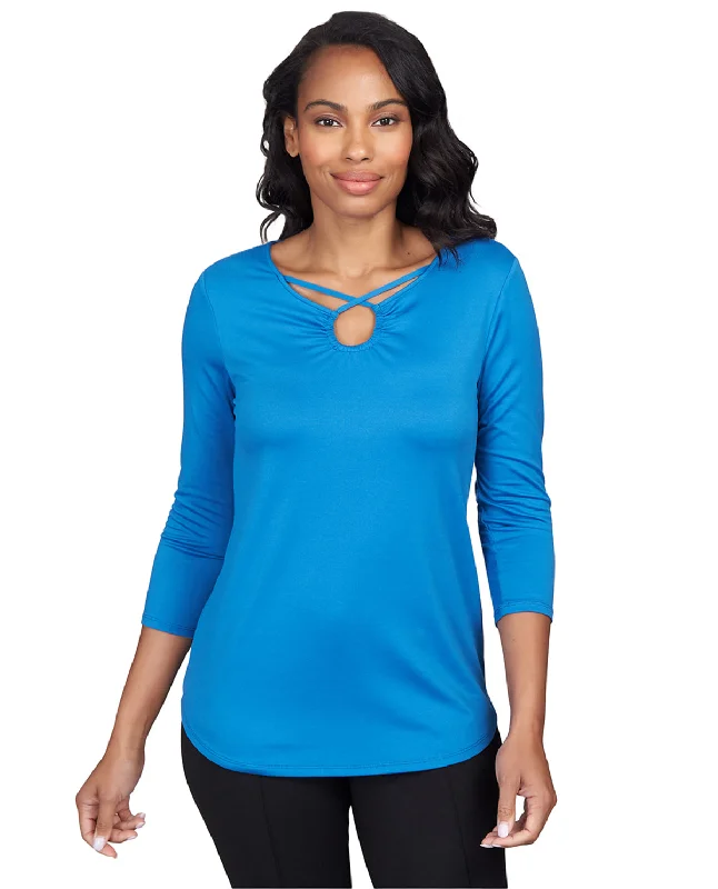 Ruby Road Fall Wonders Solid Jersey Knit Top