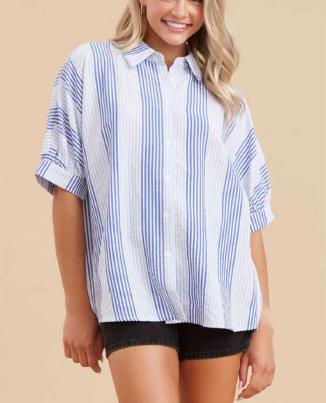 Stripe Button Down Top