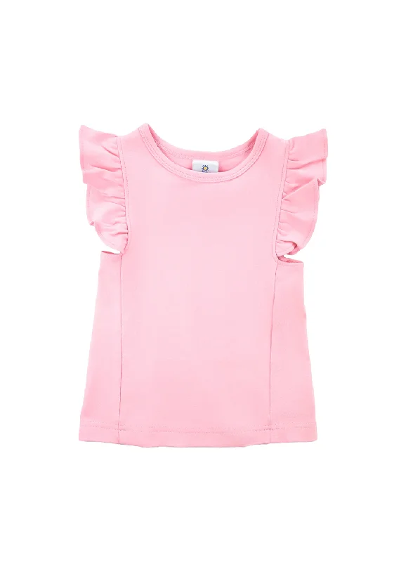 Pink Ruffle Knit Top