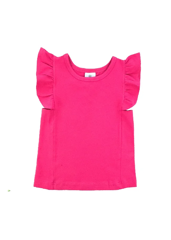 Fuchsia Ruffle Knit Top