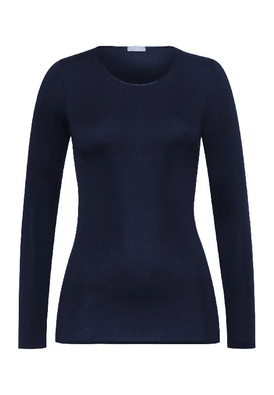 Cotton Seamless Cotton Knit Top | Deep Navy 71620-1610