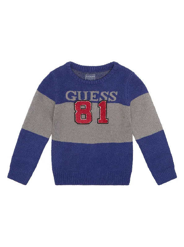 Blue Logo Knit Jumper (2-7)