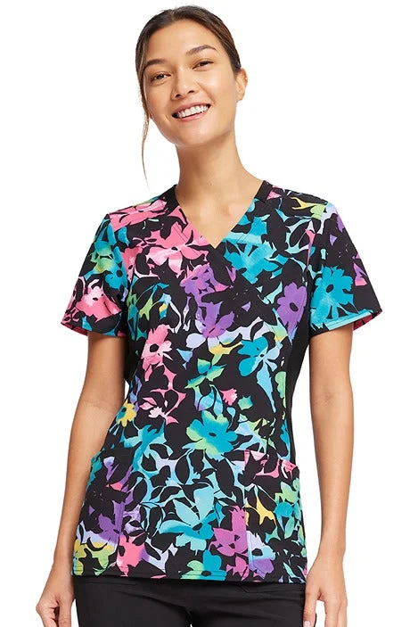 Cherokee Women's Knit Panel Print Top | Rainbow Fleurs