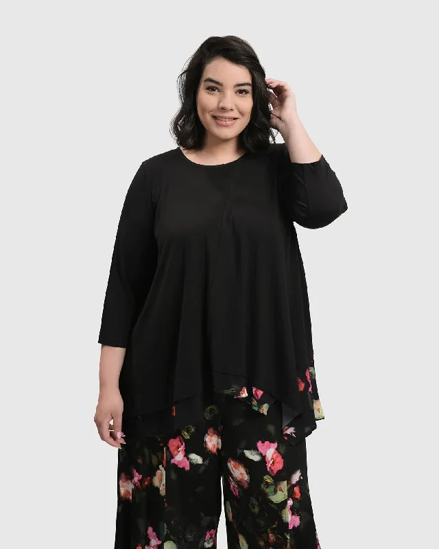 DRINKS-ON-ME KNIT TOP, FLORAL