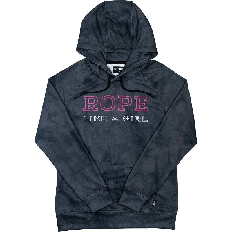 'Hooey' Women's "Rope Like A Girl" Hoody - Black