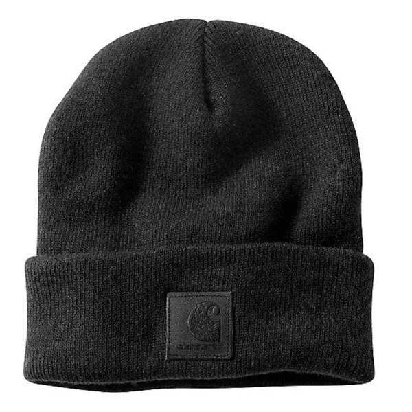 Knit Beanie - Black / Black