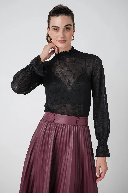 Molly Bracken Sheer Knit Top