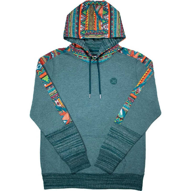 'Hooey' Women's "Canyon" Pattern Hoody - Teal