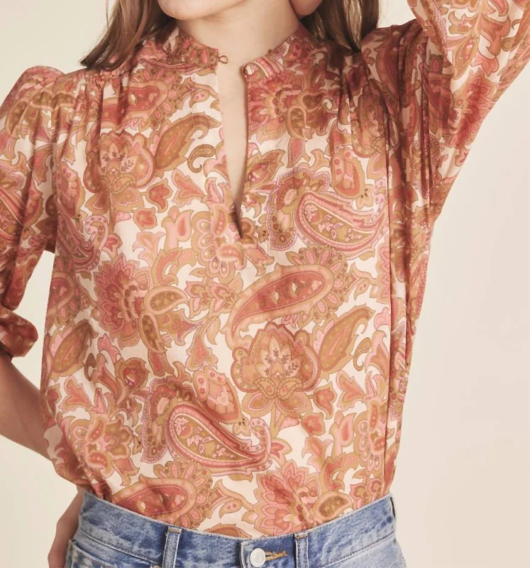 Bailey Blouse In Autumn Paisley