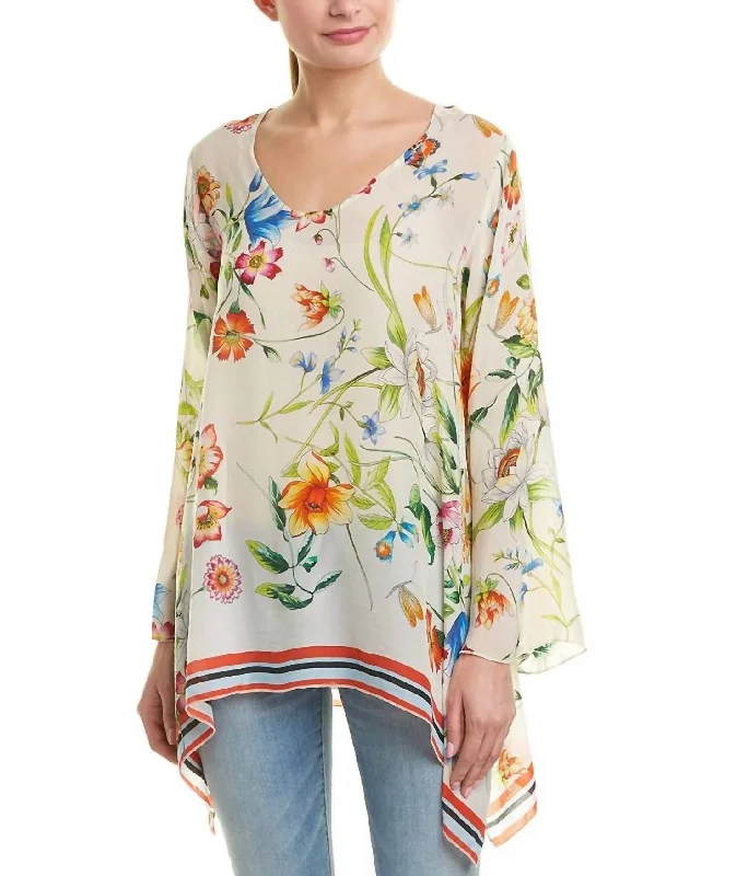 Fiska Flare Sleeve Blouse In Multi