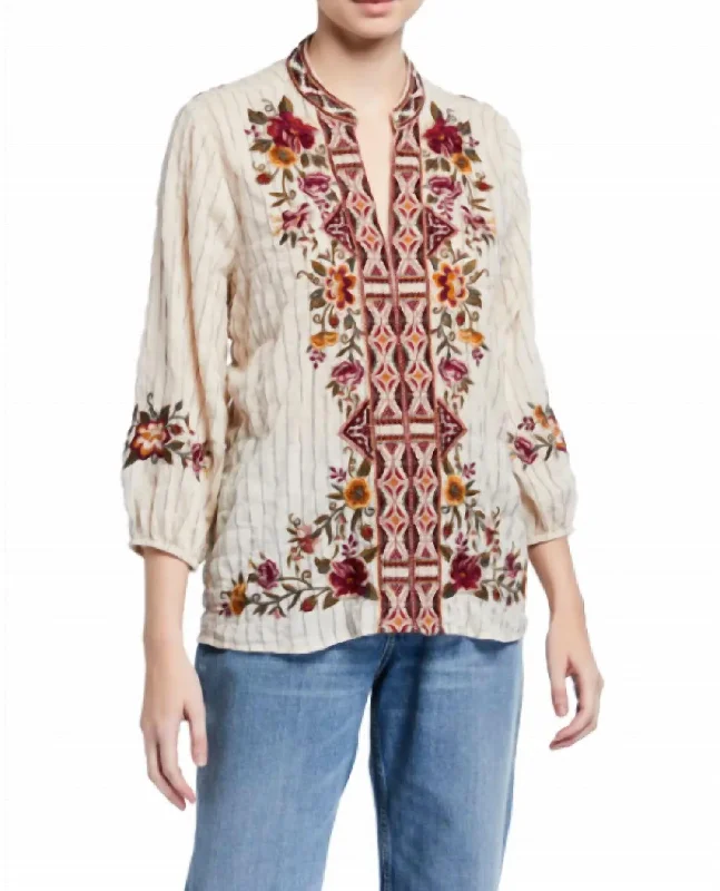 Nepal Effortless Swing Blouse In Sti