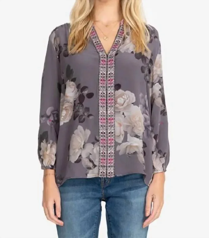 Paris Effortless Blouse In Multi A