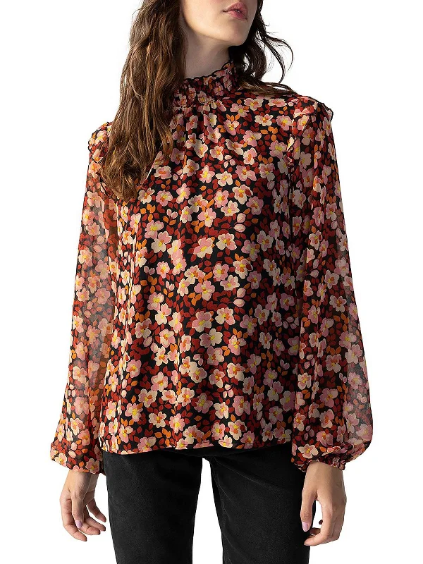 Romance Womens Floral Print Blouse