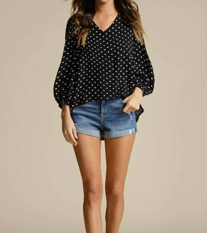 Sierra Blouse In Black/white