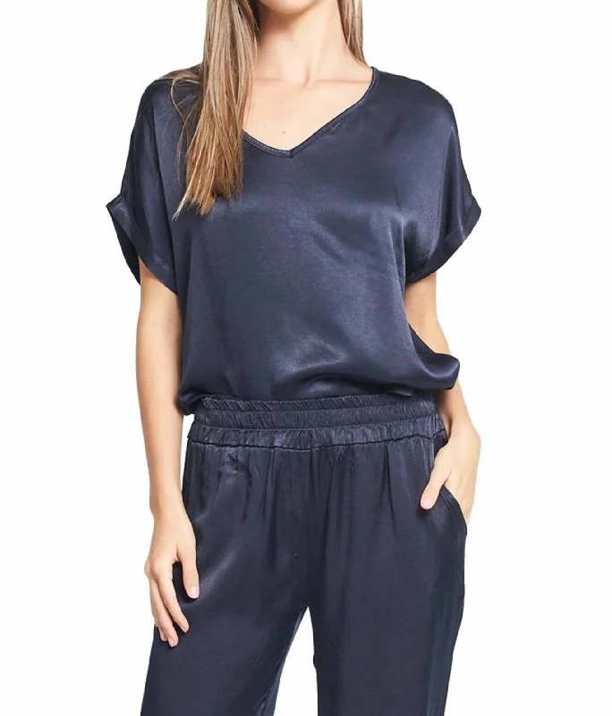 Tessa Blouse In Navy