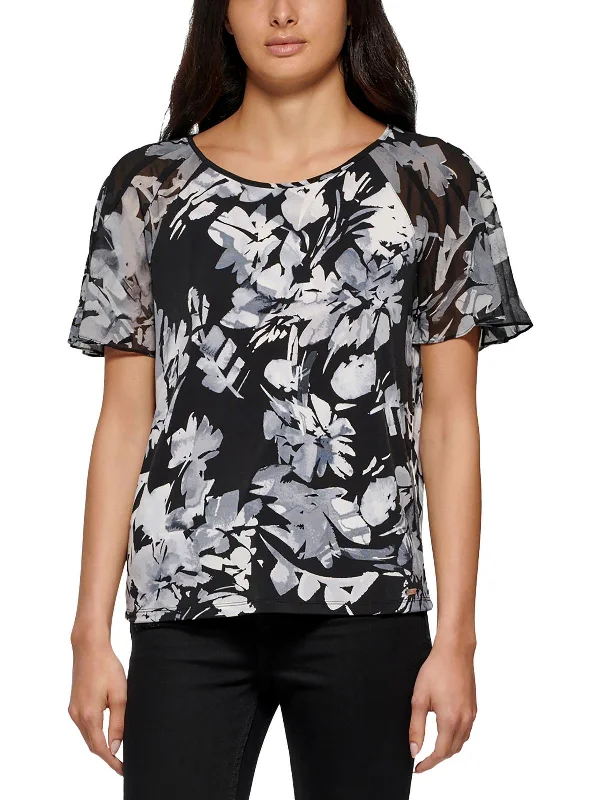 Womens Chiffon Printed Blouse