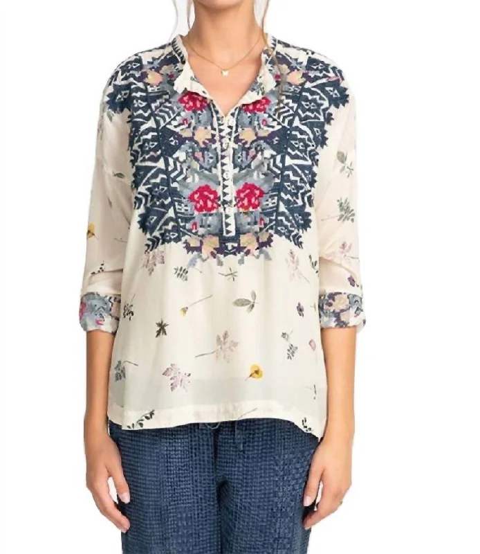 Nostra Silk Blouse In Multi A