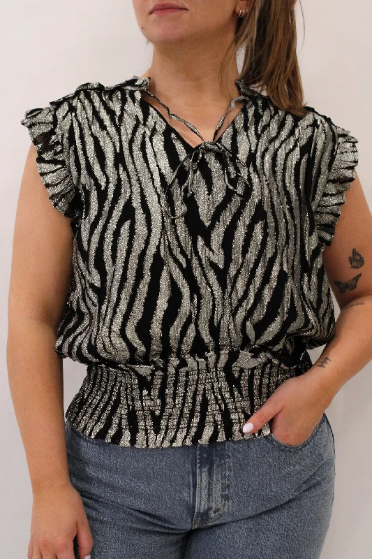 Zebra Shimmer Blouse