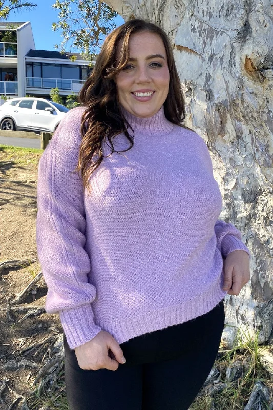 High Neck Knit Lilac