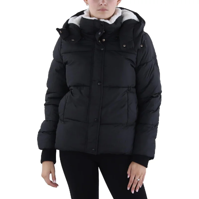 Womens Fleece Lined Quilted Puffer Jacket