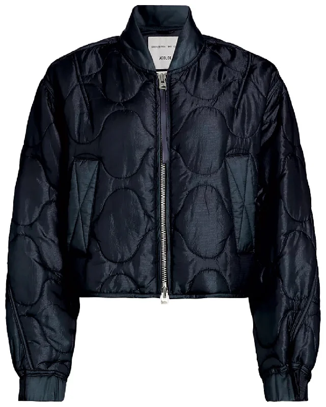 AGOLDE Women's Iona Quilted Jacket, Ink