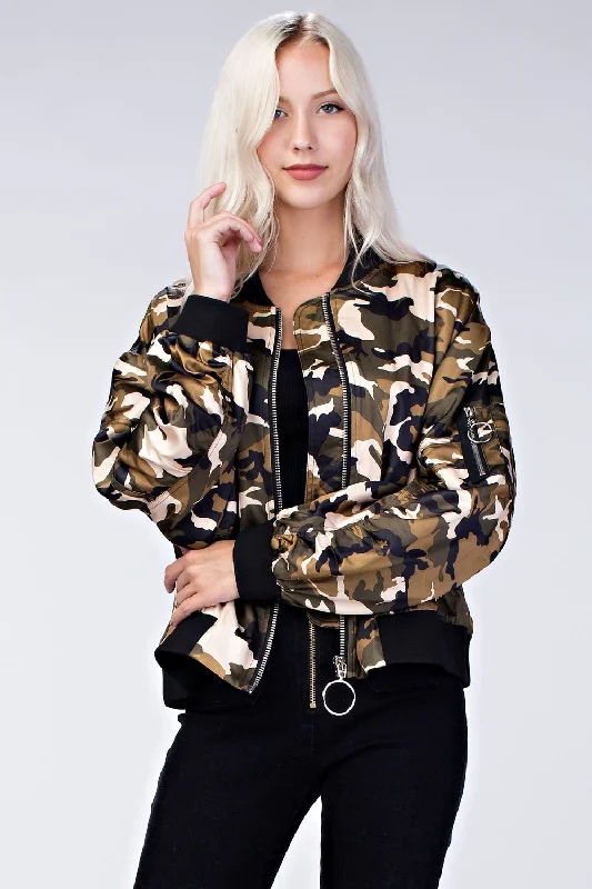 Camo Bomber Jacket