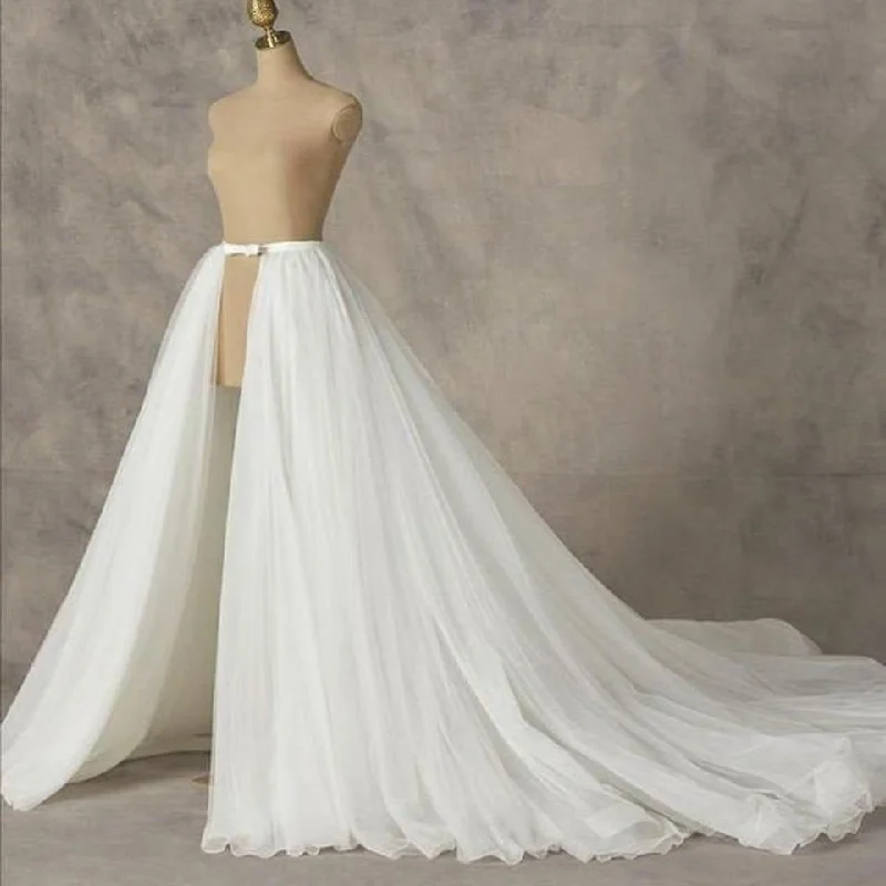 Detachable Overlay Wedding Skirt