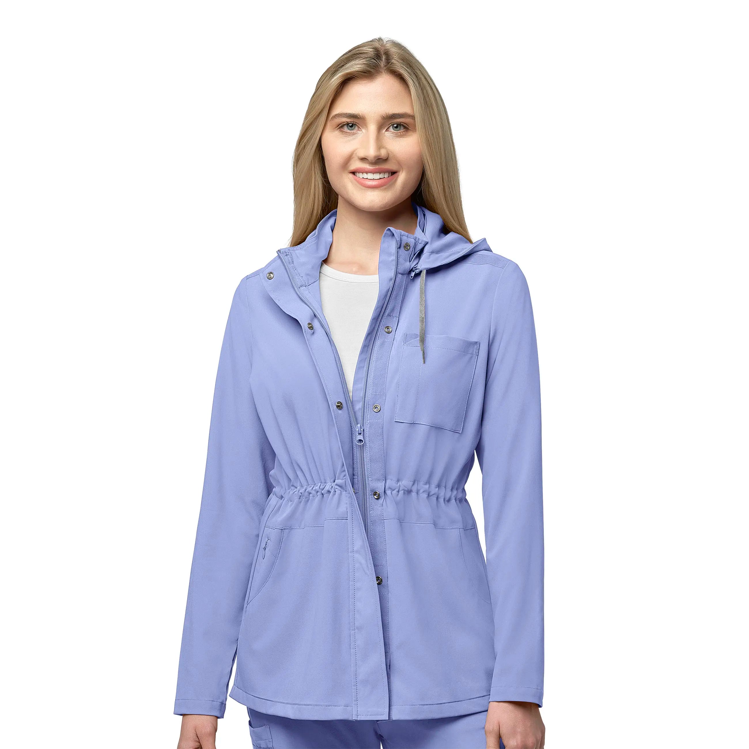 Wink Women's Convertible Hood Fashion Jacket - Ceil Blue