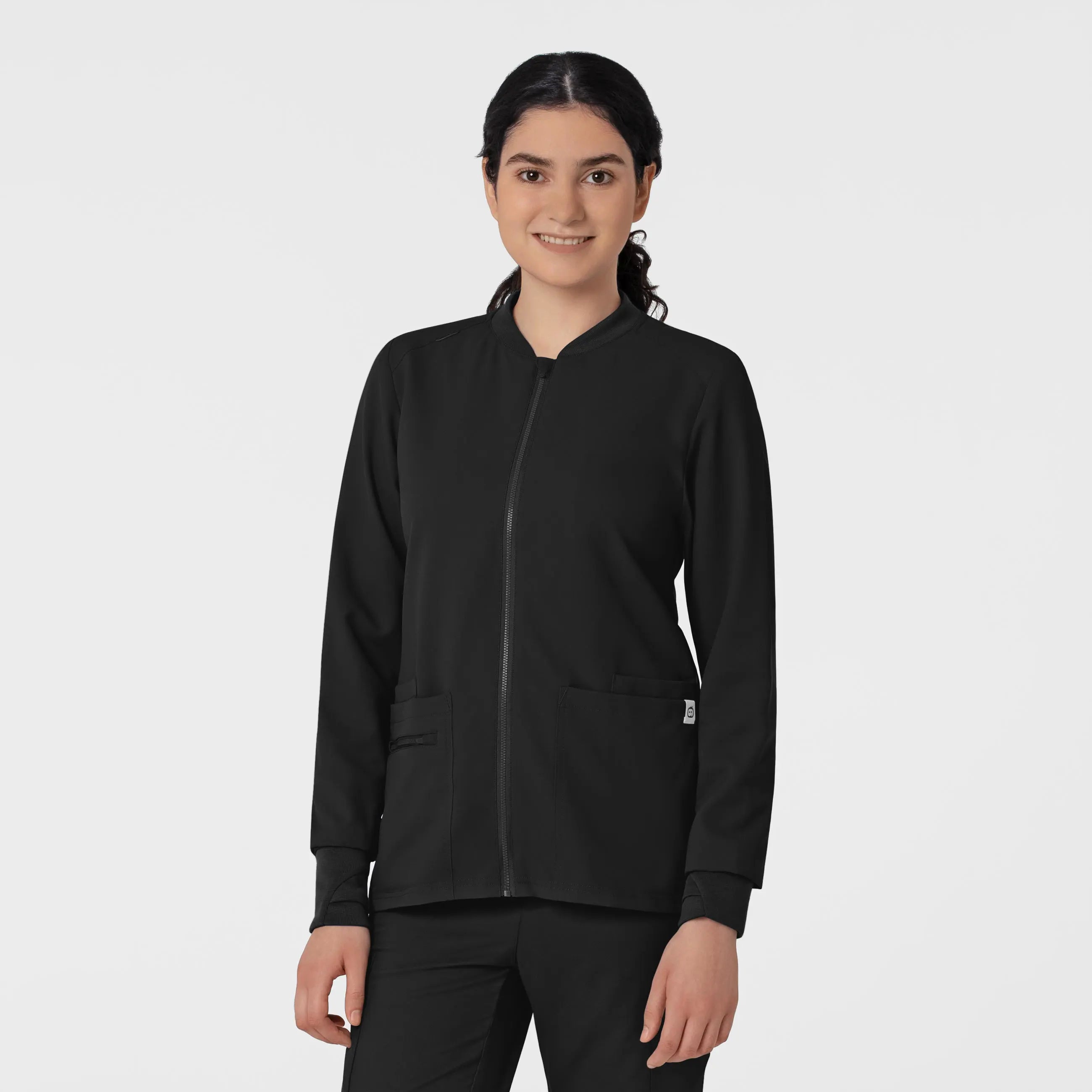 Wink Women's Flex-n-Reach Zip-Front Jacket - Black