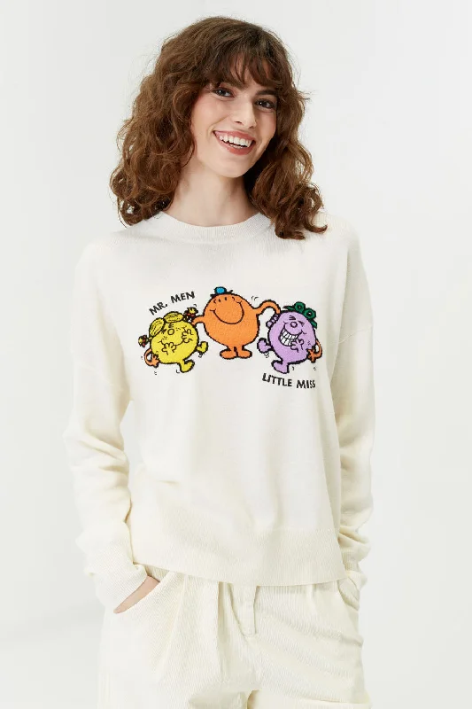 Cream Wool-Cashmere Mr. Men Little Miss Sweater